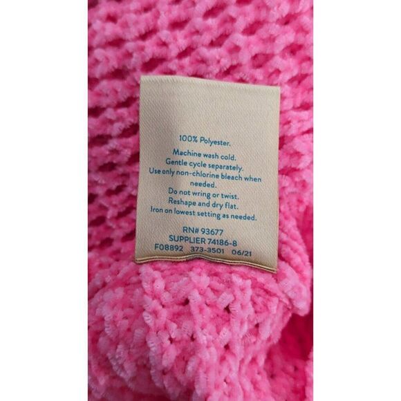 There Abouts Girls XXS 4/5 Bright Pink Sweater Polyester Pullover Round Neck - Picture 8 of 9
